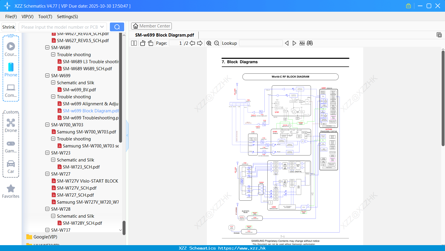 Samsung SM-w699 Block Diagram